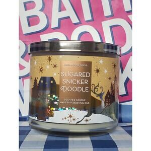 BBW Sugared Snickerdoodle Large 3 Wick Candle Holiday Home Fragrance Decor